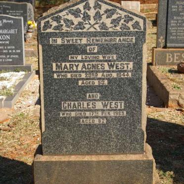 WEST Charles -1969 &amp; Mary Agnes -1944