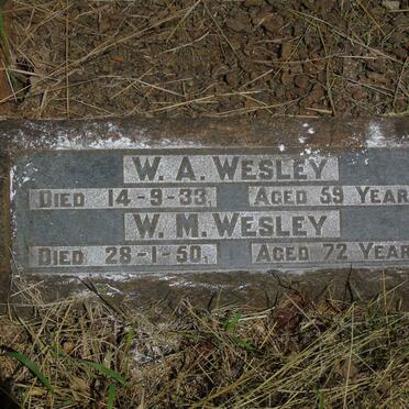 WESLEY W.A. -1933 & W.M. -1950