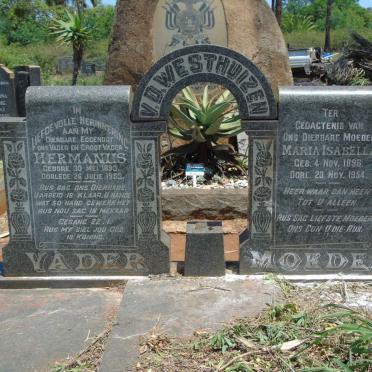 WESTHUIZEN Hermanus v.d., 1893-1953 &amp; Maria Isabella 1896-1954