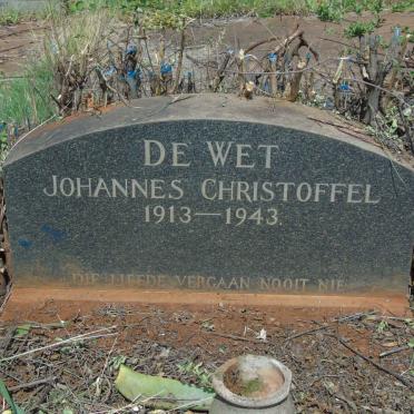 WET Johannes Christoffel, de 1913-1943