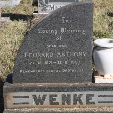 WENKE Leonard Anthony 1871-1957