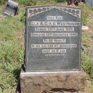 WESTHUIZEN Ella A.C., v.d. 1926-1940