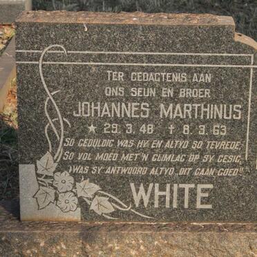 WHITE Johannes Marthinus 1948-1963