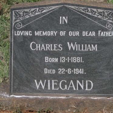 WIEGAND Charles William 1881-1941
