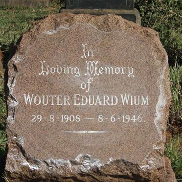 WIUM Wouter Eduard 1908-1946