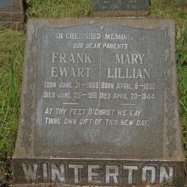 WINTERTON Frank Ewart 1886-1951 & Mary Lillian 1890-1944