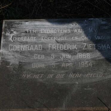ZIETSMAN Coenraad Frederick 1868-1954