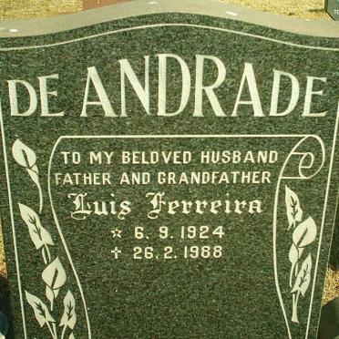 ANDRADE Luis Ferreira, de 1924-1988