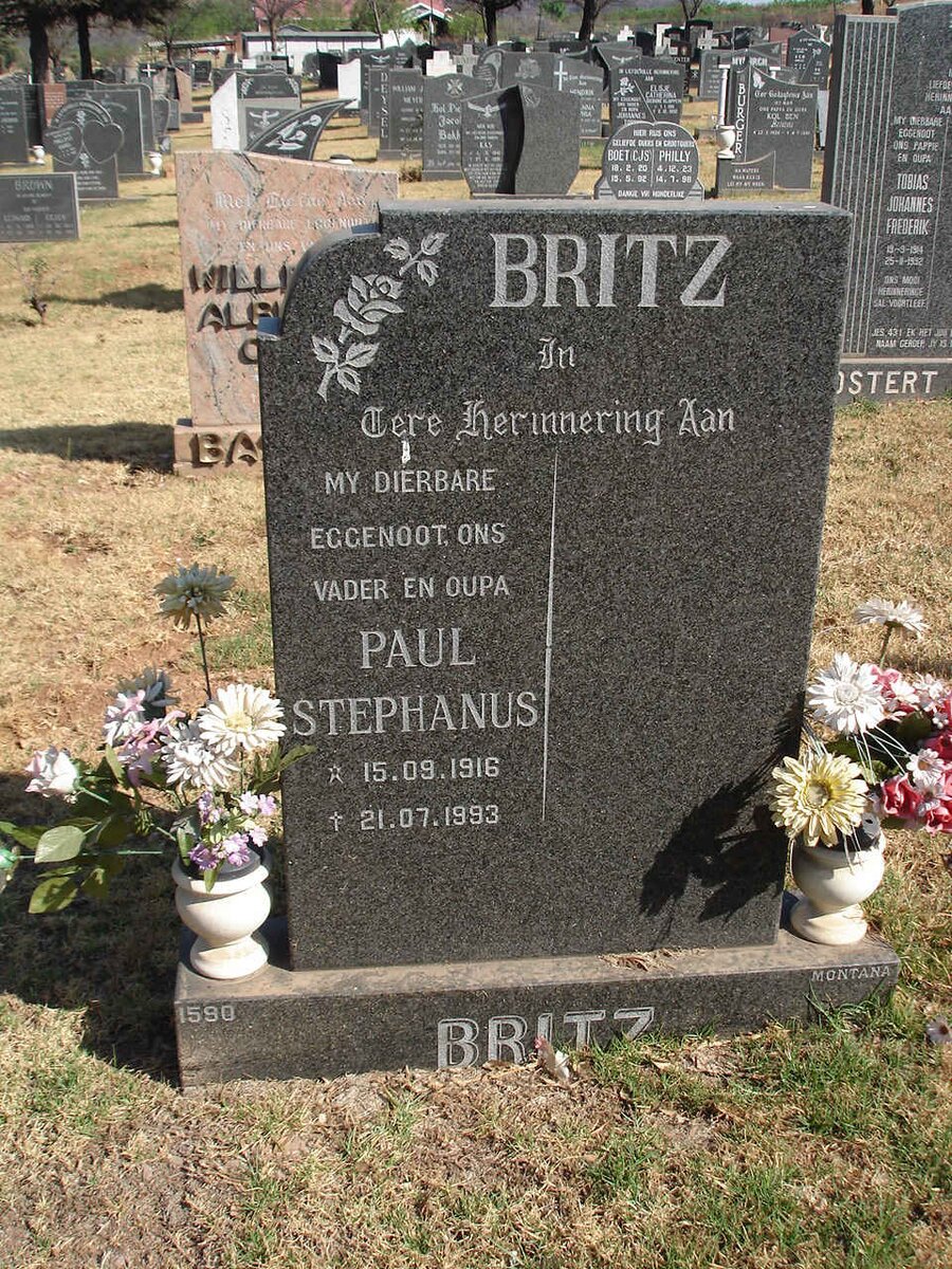 BRITZ Paul Stephanus 1916-1993