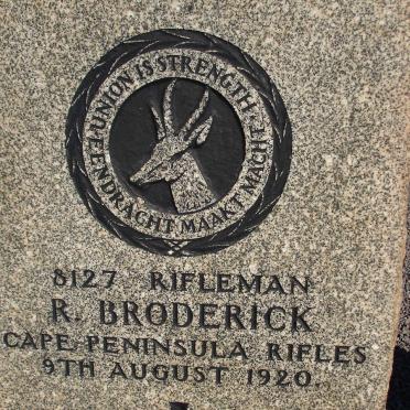 BRODERICK R. -1920