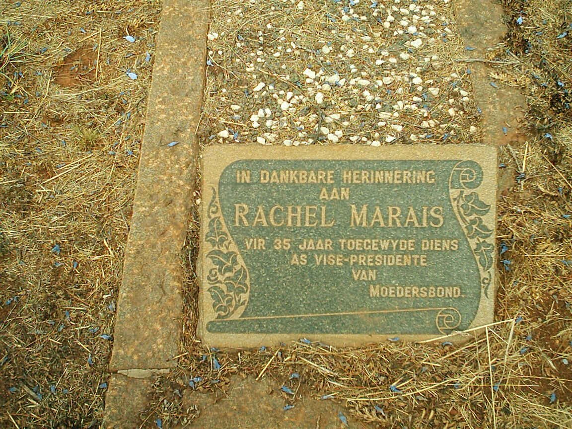 MARAIS Johannes Gerhardus 1874-1940 &amp; Rachel Petronella MOLL -1953