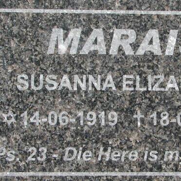 MARAIS Susanna Elizabeth 1919-2005