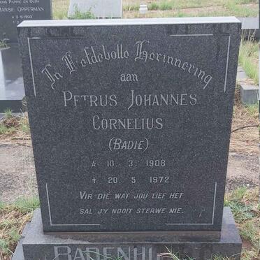 BADENHORST Petrus Johannes Cornelius 1908-1972