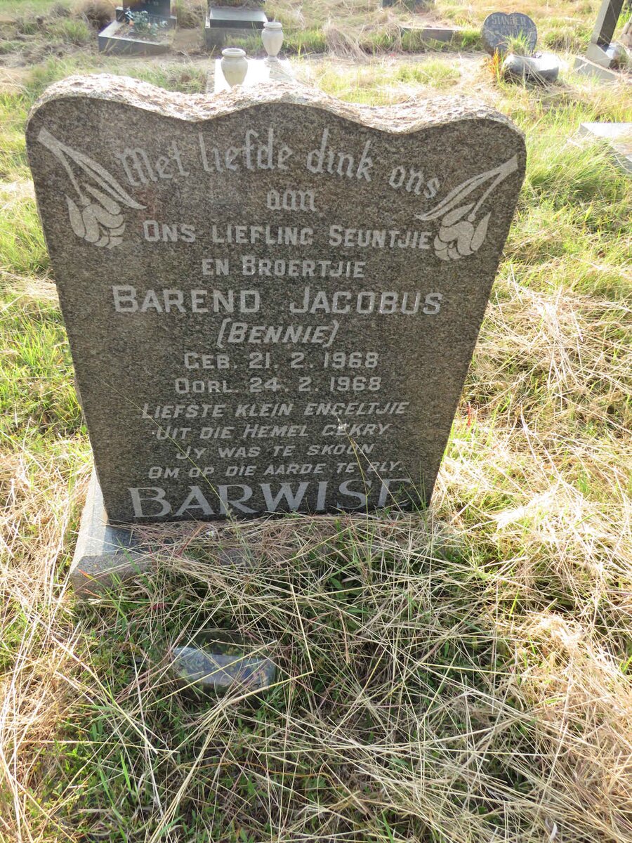 BARWISE Barend Jacobus 1968-1968