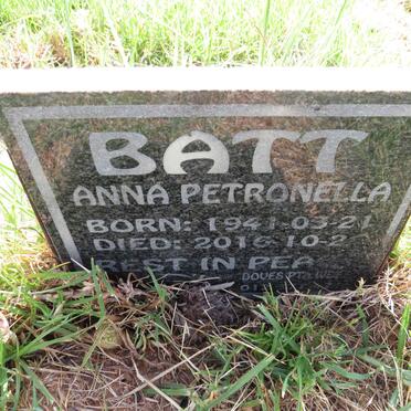 BATT Anna Petronella 1941-2016
