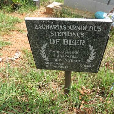 BEER Zacharias Arnoldus Stephanus, de 1929-2021