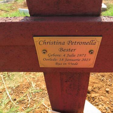 BESTER Christina Petronella 1971-2023