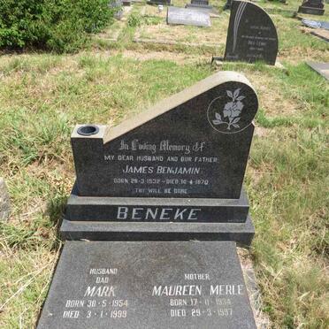 BENEKE James Benjamin 1932-1970 & Maureen Merle 1931-1997 :: BENEKE  Mark 1954-1999_1