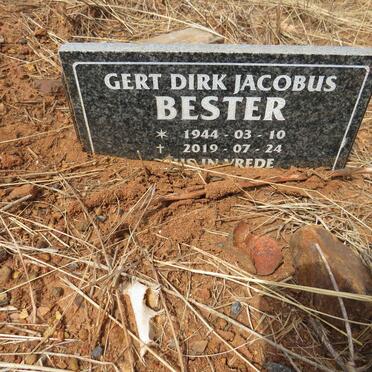 BESTER Gert Dirk Jacobus 1944-2019