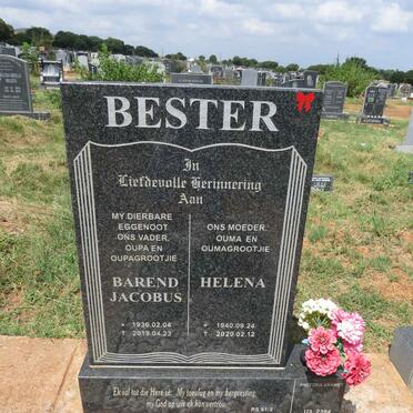 BESTER Barend Jacobus 1936-2019 & Helena 1940-2020