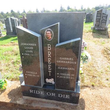BREET Johannes Louis 1966-  & Estelle 1966- :: BREET Gabriel Gerhardus 1993-2016