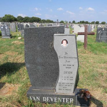 DEVENTER Deon, van 1991-2015