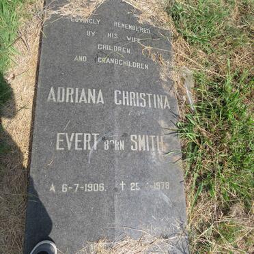 EVERT Adriana Christina nee SMITH 1906-1978