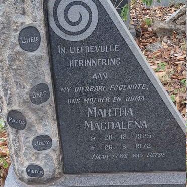 GRUNDELINGH Martha Magdalena 1925-1972