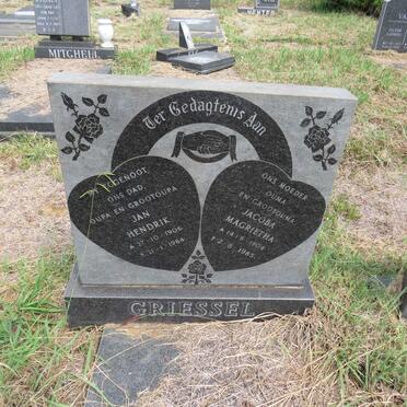 GRIESSEL Jan Hendrik 1906-1984 & Jacoba Magrietha 1904-1985