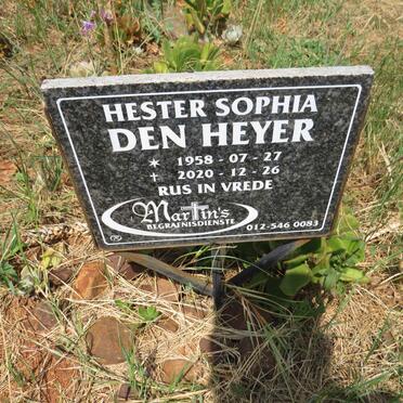 HEYER Hester Sophia, den 1958-2020