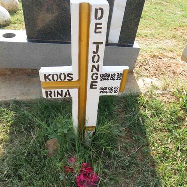 JONGE Koos, de 1939-2014 & Rina 1946-2014