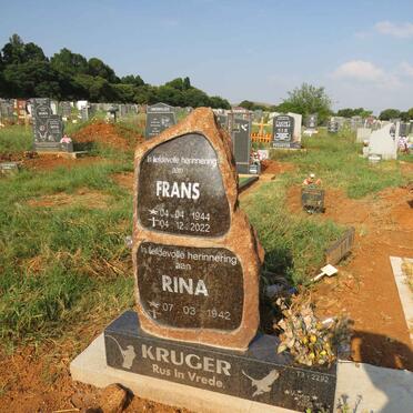 KRUGER Frans 1944-2022 & Rina 1942-