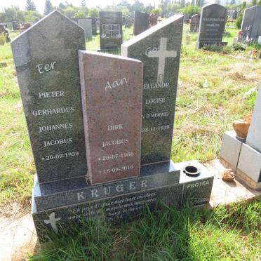 KRUGER Pieter Gerhardus Johannes Jacobus 1939- & Eleanor Louise V.D. MERWE 1939- :: KRUGER Dirk Jacobus 1966-2016