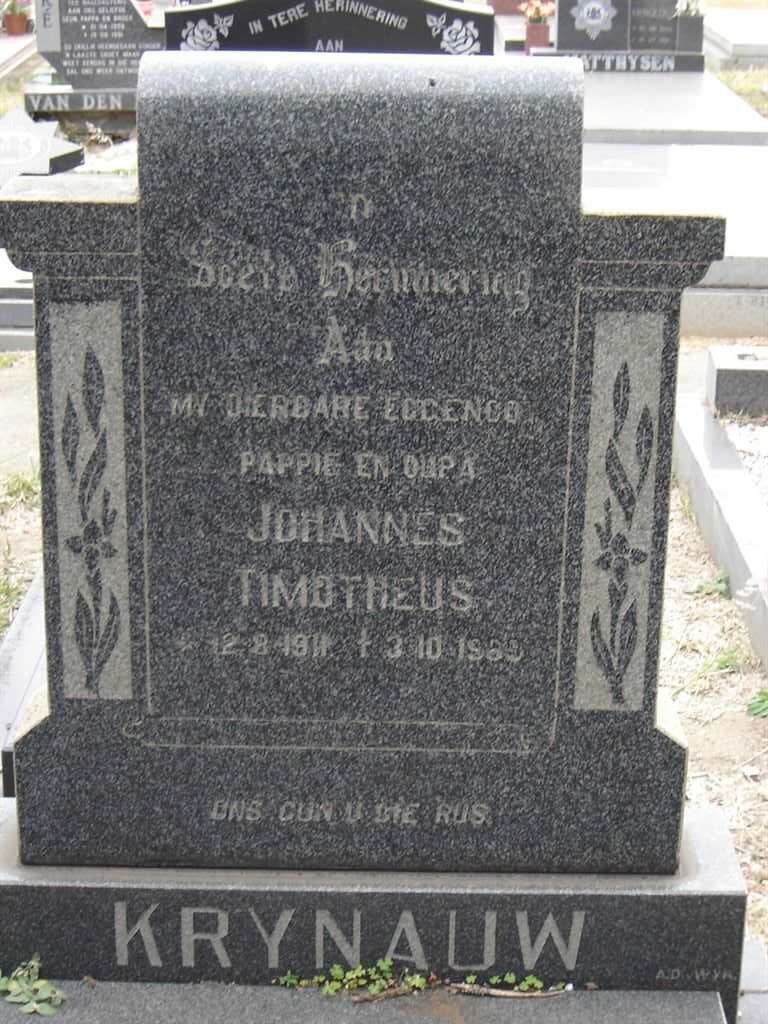 KRYNAUW Johannes Timotheus 1911-1969