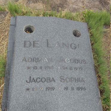 LANGE Adriaan Jacobus, de 1916-1972 & Jacoba Sophia 1919-1996