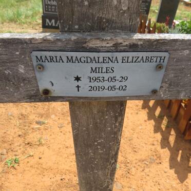 MILES Maria Magdalena Elizabeth 1953-2019