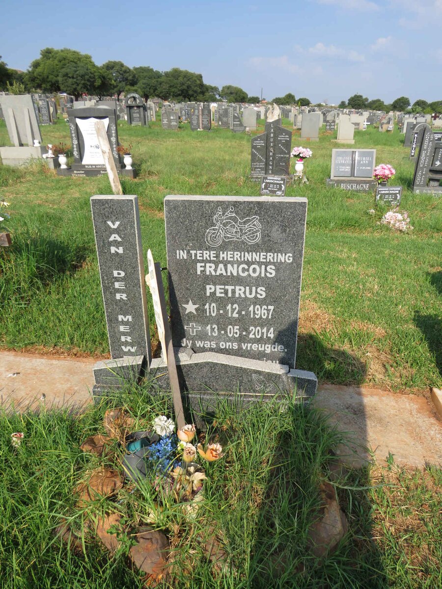 MERWE Francois Petrus, van der 1967-2014