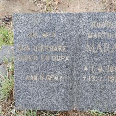 MARAIS Rudolph Marthinus 1888-1973