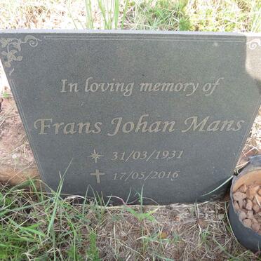 MANS Frans Johan 1931-2016