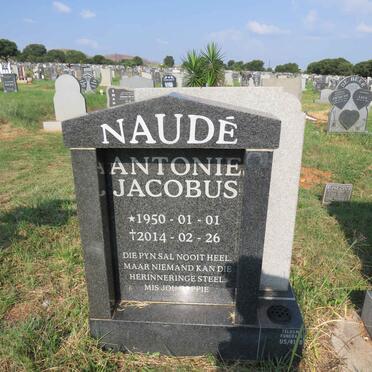 NAUDE Antonie Jacobus 1950-2014