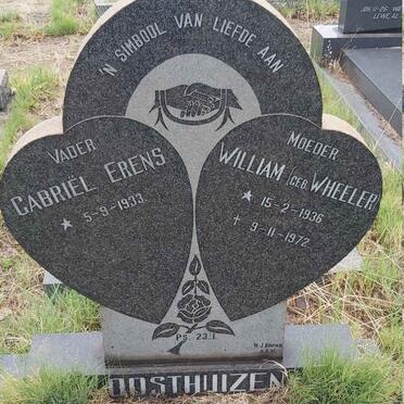 OOSTHUIZEN Gabriel Erens 1933-  & William WHEELER 1936-1972