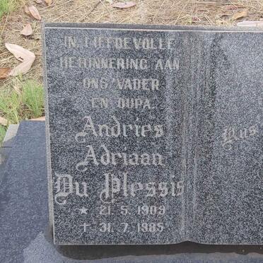 PLESSIS Andries Adriaan, du 1909-1985