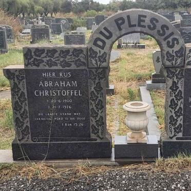 PLESSIS Abraham Christoffel, du 1900-1976 & Catharina Elizabetha VAN ROOYEN 1904-1972