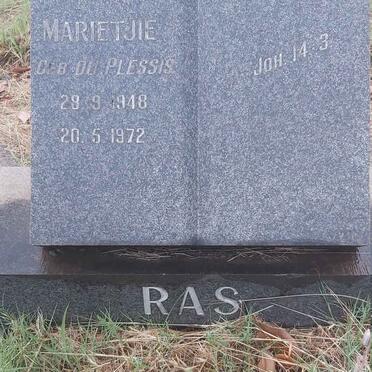 RAS Marietjie nee DU PLESSIS 1948-1972