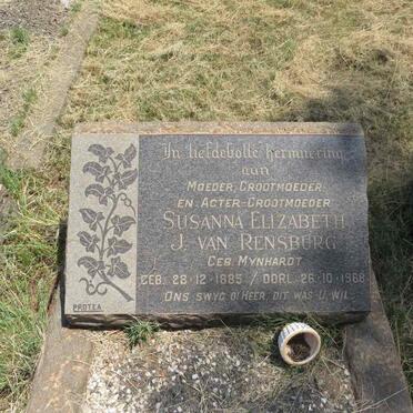 RENSBURG Susanna Elizabeth, J. van nee MYNHARDT1885-1968