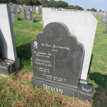 ROOS Johannes Christiaan 1950-2014