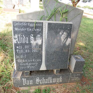 SCHALKWYK Alida S.M., van 1934-2011