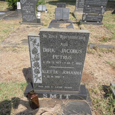 SMIT Dirk Jacobus Petrus 1917-1983 & Aletta Johanna 1910- 