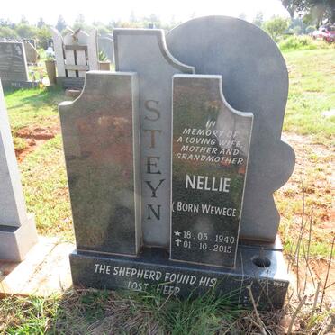 STEYN Nellie nee WEWEGE 1940-2015