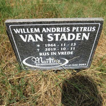 STADEN Willem Andries Petrus, van 1944-2019